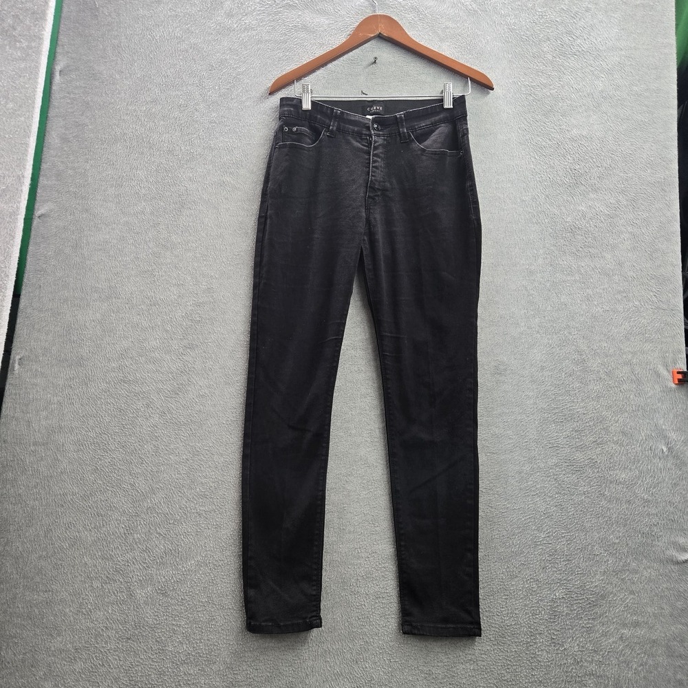 Curve Appeal Women Jeans 8 Black‎ Denim 27" Inseam